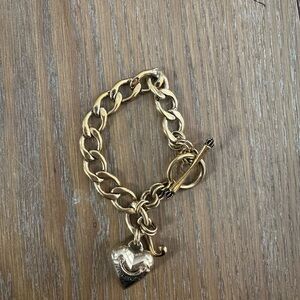 Vintage Juicy Couture Heart Charm Bracelet